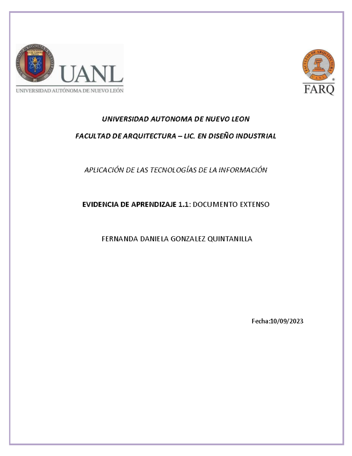 Actividad 1 1 - .... - UNIVERSIDAD AUTONOMA DE NUEVO LEON FACULTAD DE ...