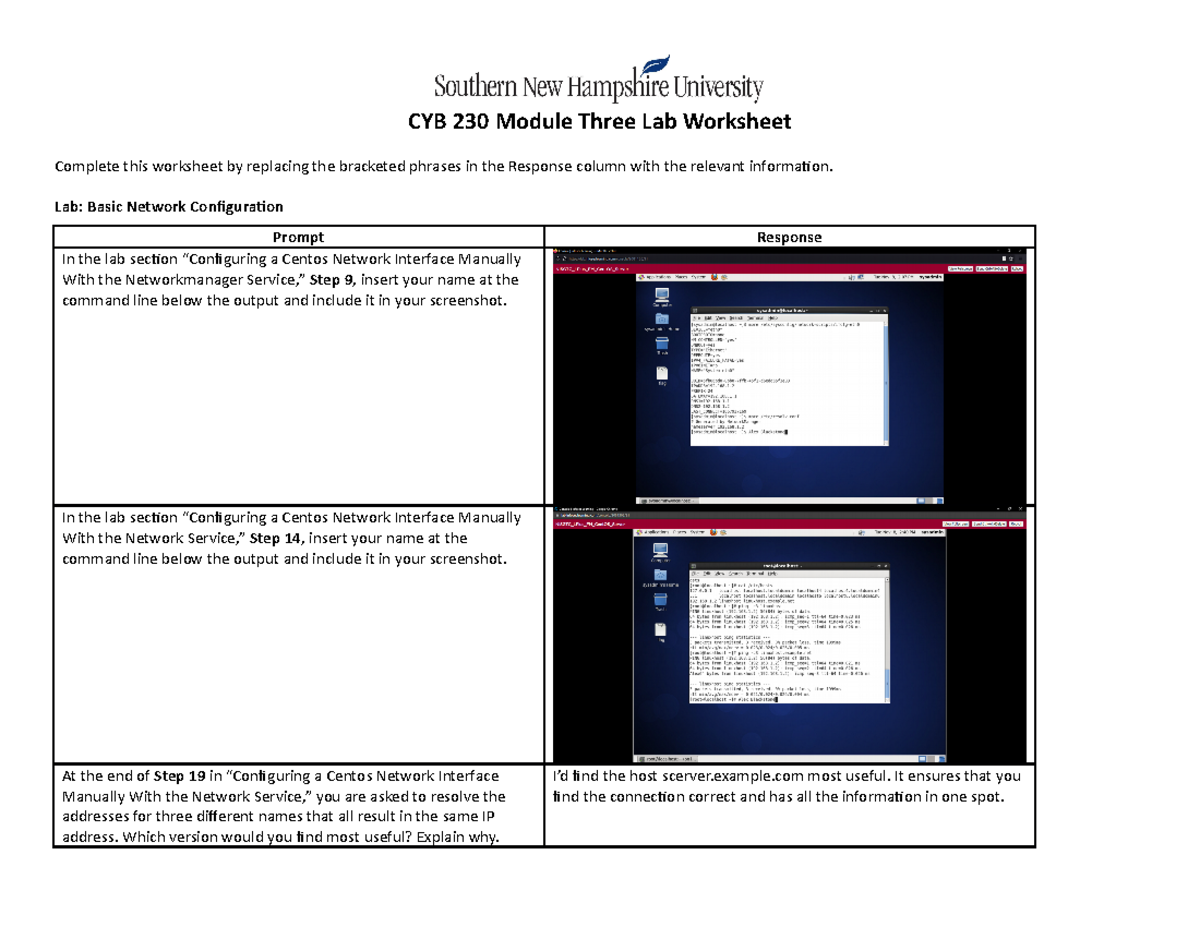 Cyb 230 Module Three Lab Worksheet Cyb 230 Module Three Lab Worksheet Complete This Worksheet 8799