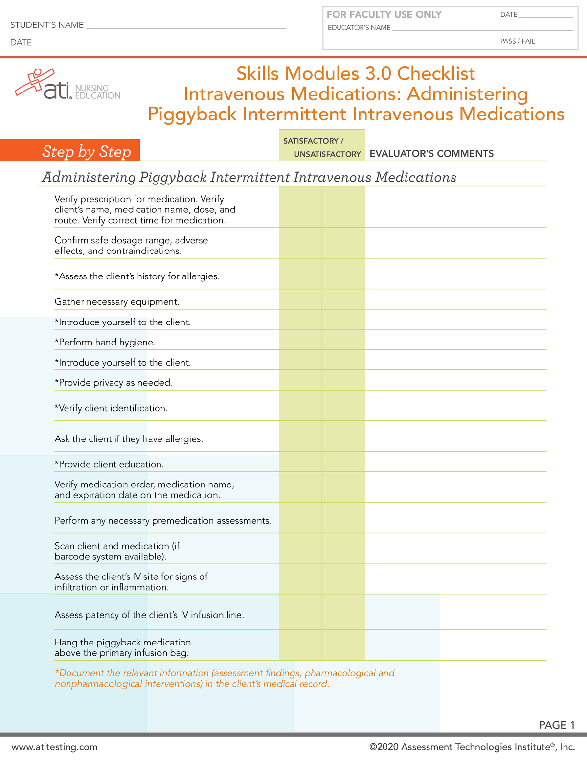 IV piggyback medication concept map - Procedure or device: IV piggyback  medication Definition: A - Studocu