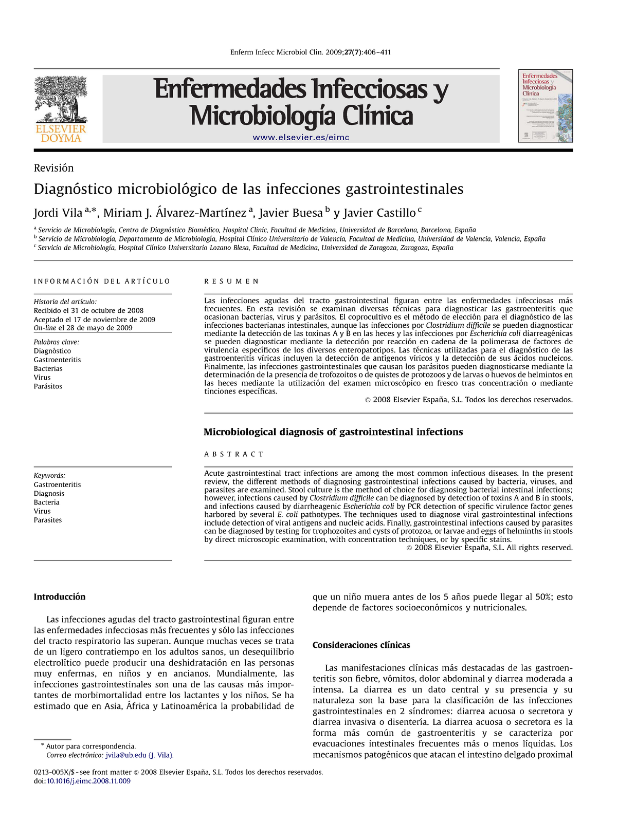 Enfermedades Infecciosas Y Microbiología Clínica - Revisio ́ N Diagno ́ ...