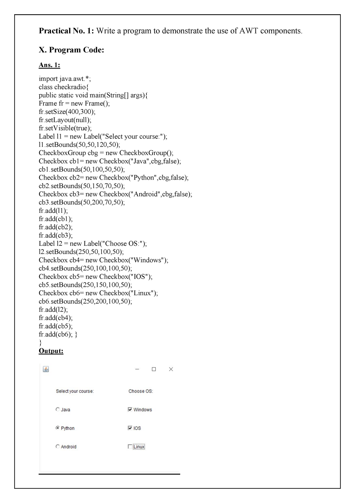 Advanced Java Programming Practicals - Practical No. 1: Write A Program ...