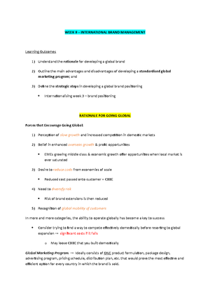 Brand Management notes - BRAND MANAGEMENT MKF SEM 2 2022 WEEK 1 – INTRO ...