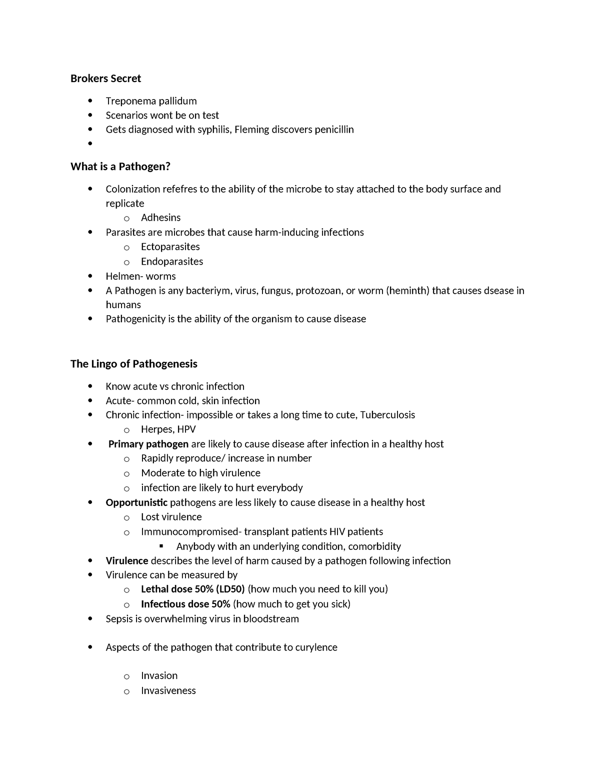 Microbiology notes - Brokers Secret Treponema pallidum Scenarios wont ...