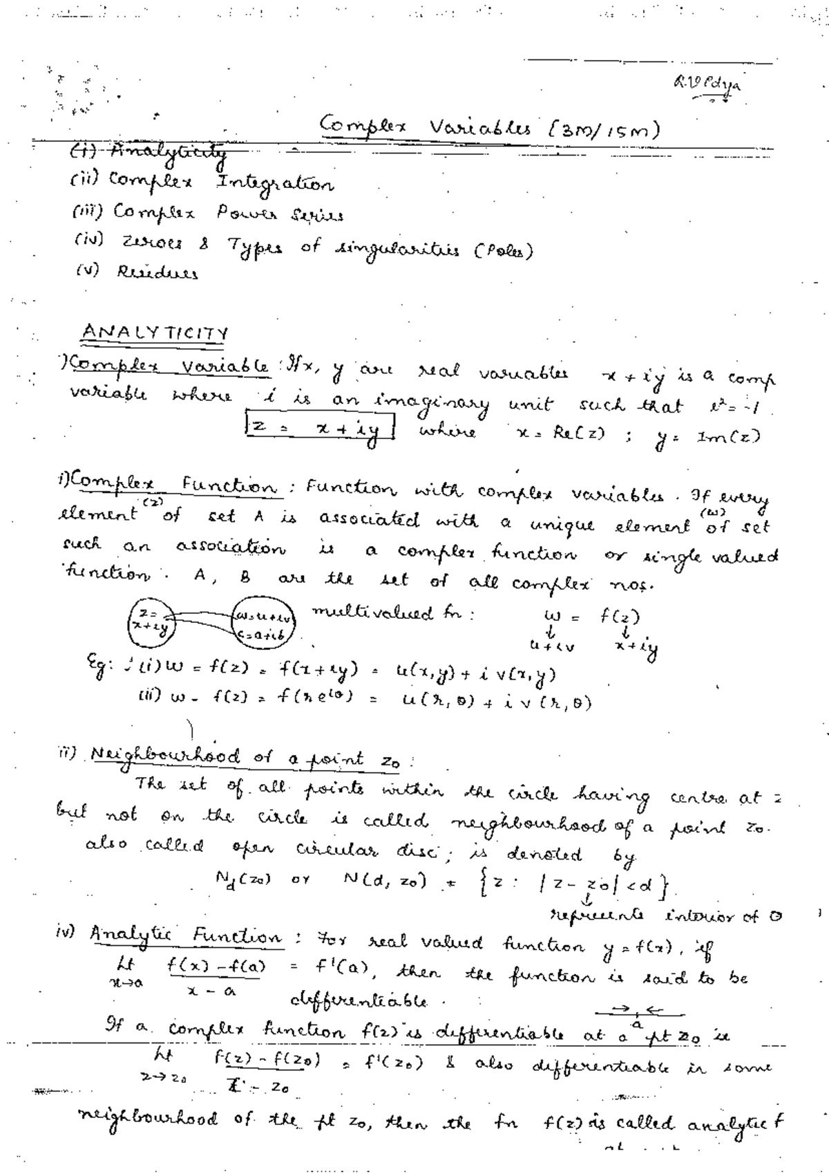 Complex Variables (gate2016 - (lit) Cemfyh: [354»th qum (N) 21 .3 751 ...