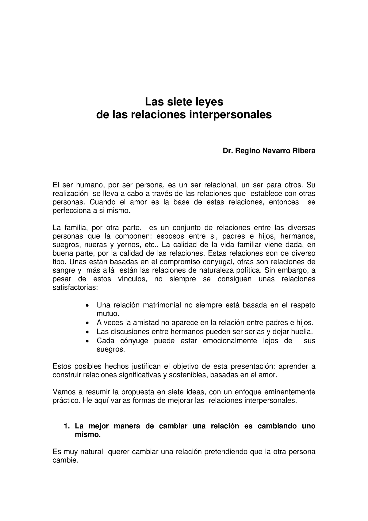 7 Leyes De Las Relaciones Interpersonales Las Siete Leyes De Las Relaciones Interpersonales Dr 6711