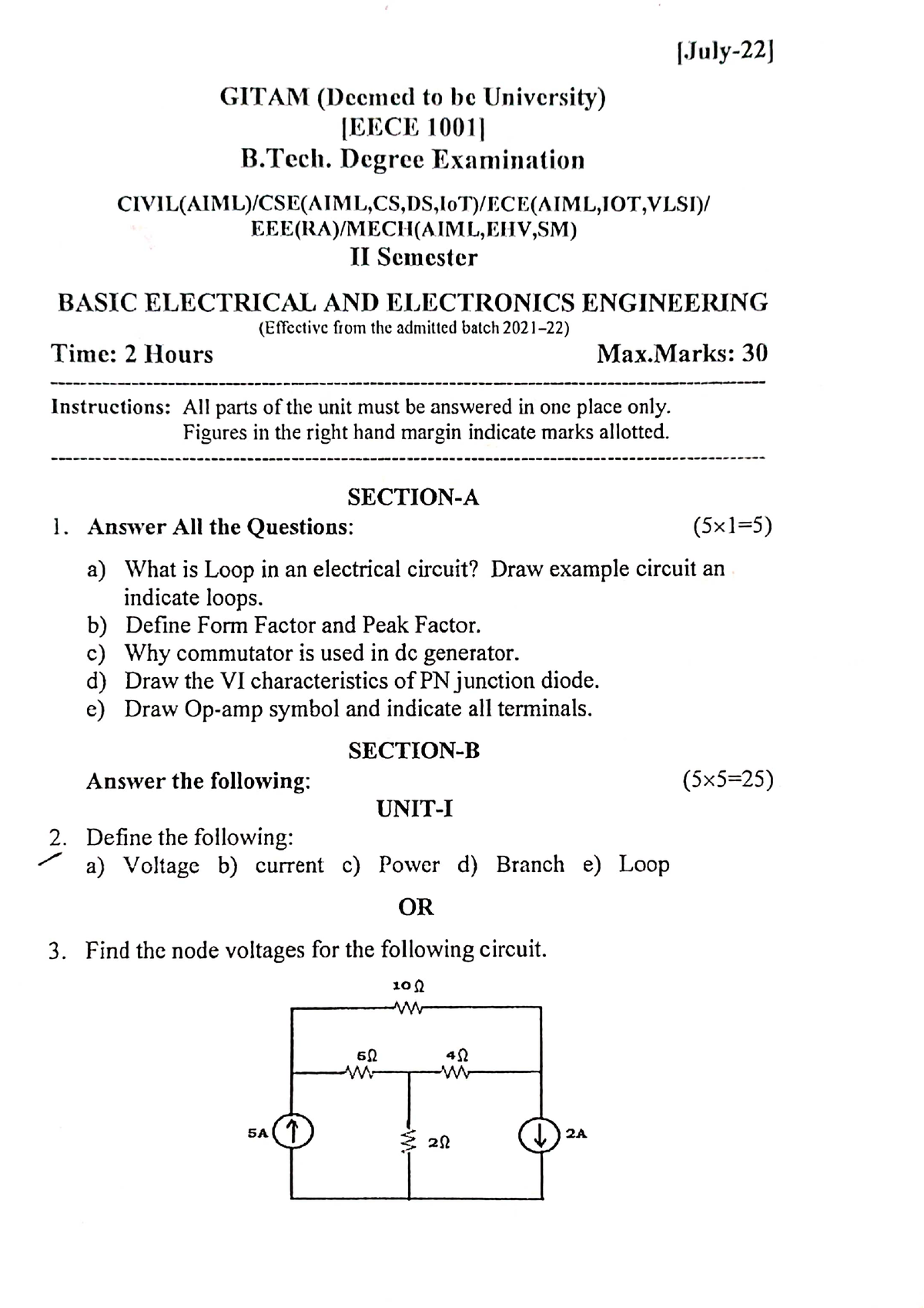 BEEE Sem 2 Full - Basic Electrical And Electronics Engineering - Studocu