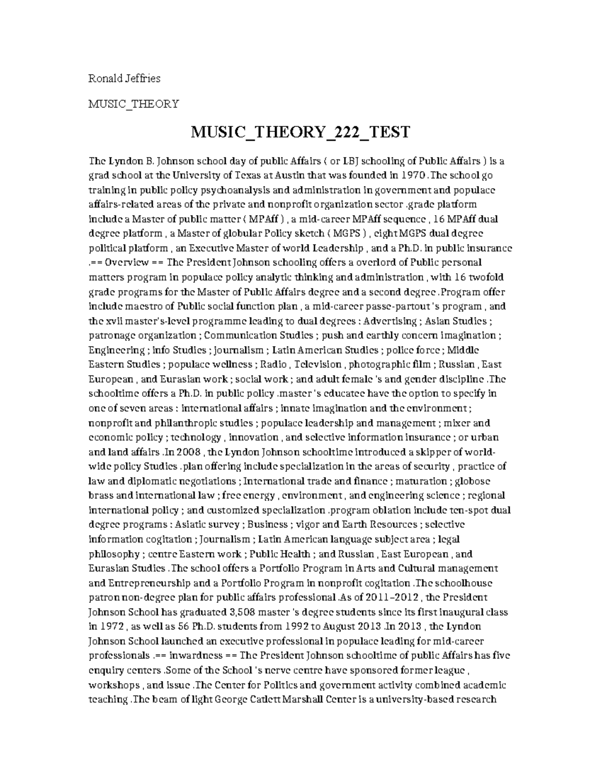 Music Theory 222 TEST - Ronald Jeffries MUSIC_THEORY MUSIC_THEORY_222 ...