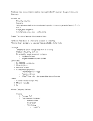 GEL 101 Chapter 8 - These notes are all you need for the whole semester ...