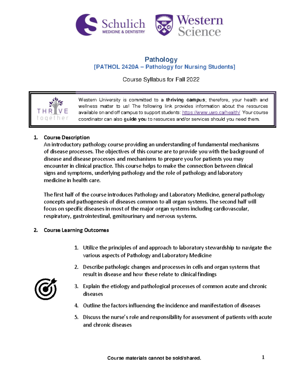 2022 Pathology 2420A - Full Syllabus Final - 1 Pathology [PATHOL 2420A ...