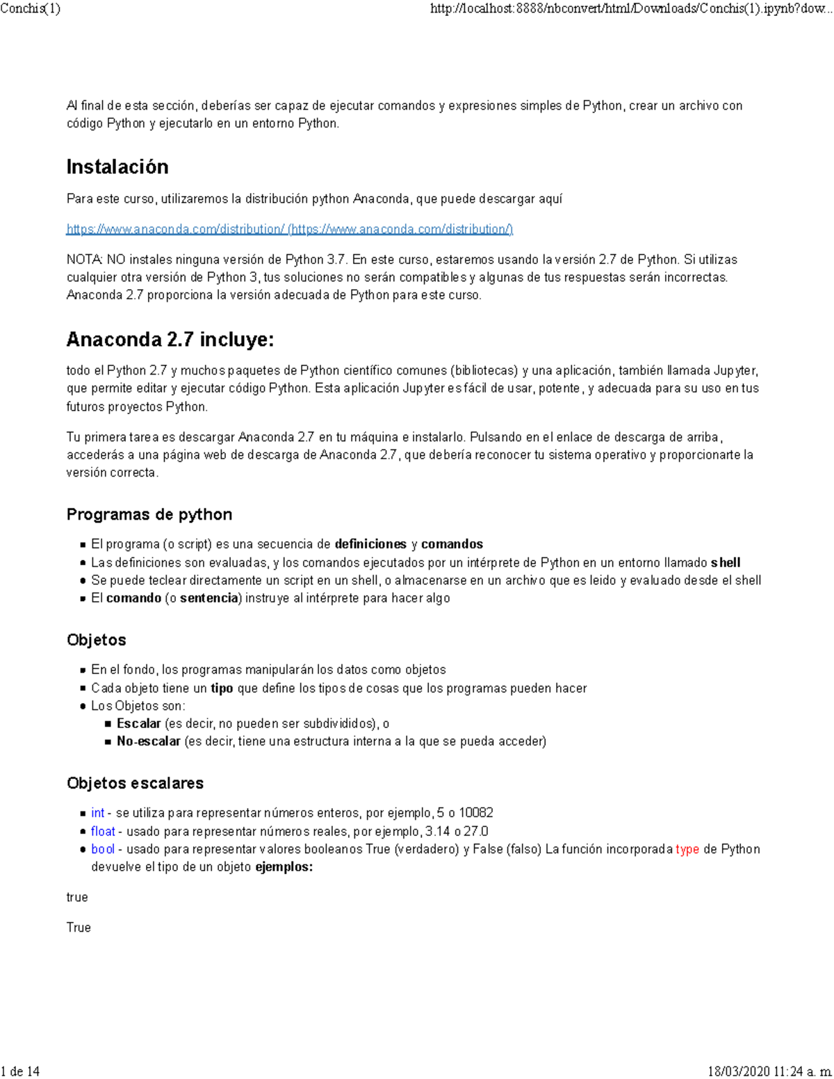 Python - Instalación Para este curso, utilizaremos la distribución ...