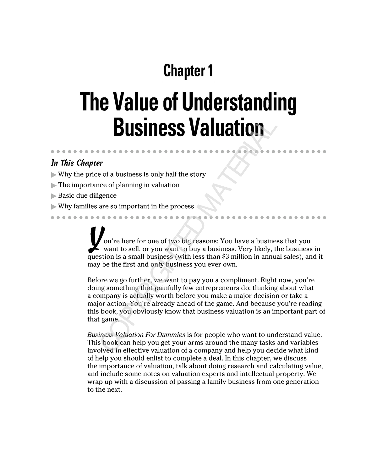 Coursera Business Valuation Chapter 1 - Chapter 1 The Value Of ...