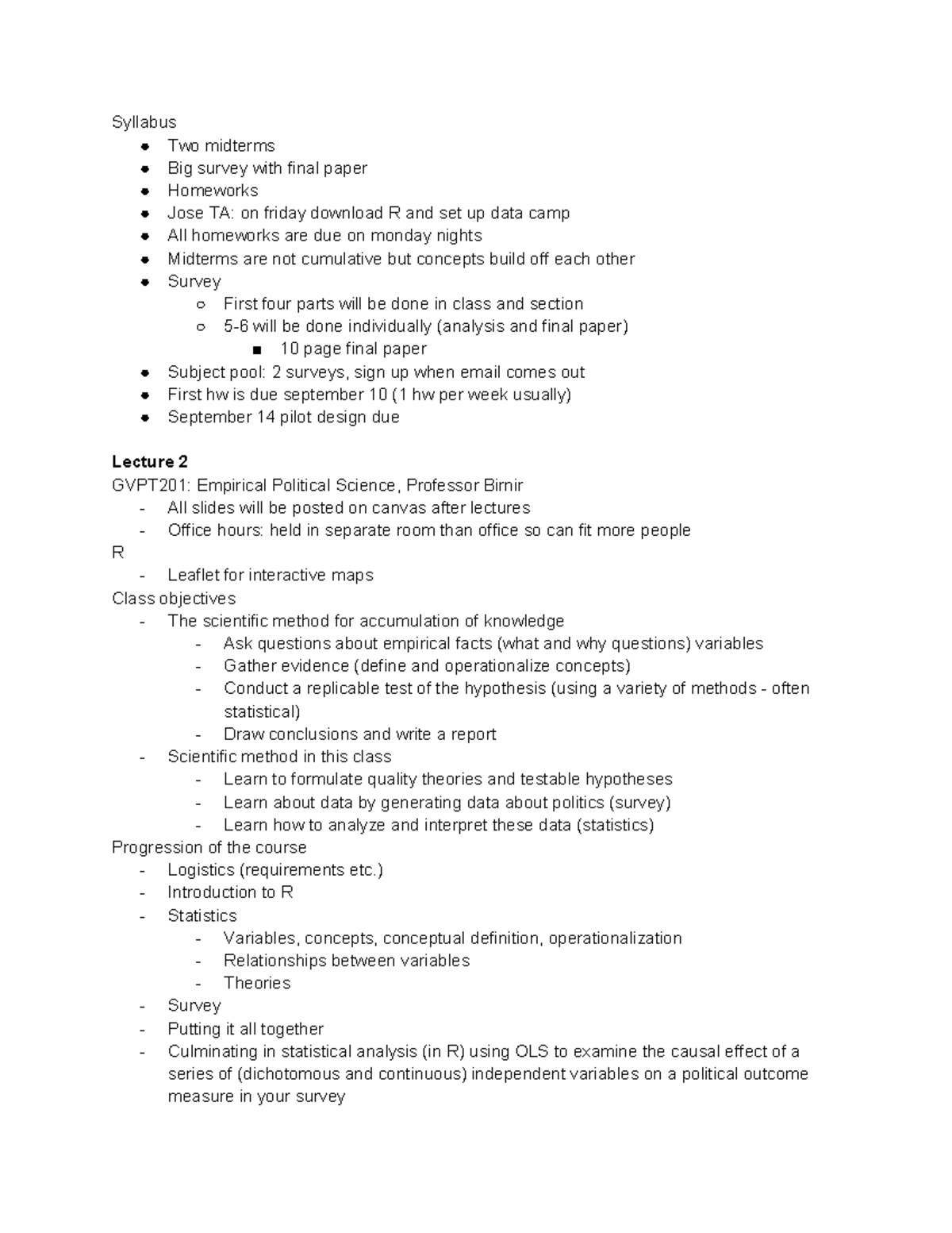 Scope and Methods for Political Science Research - Syllabus Two ...