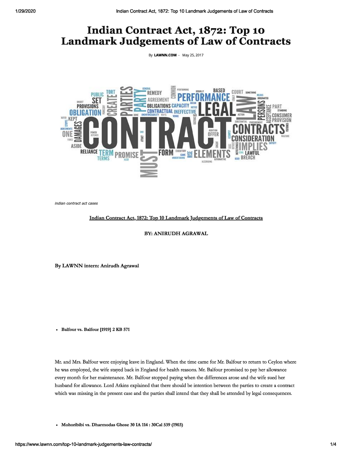 assignment of contract case laws