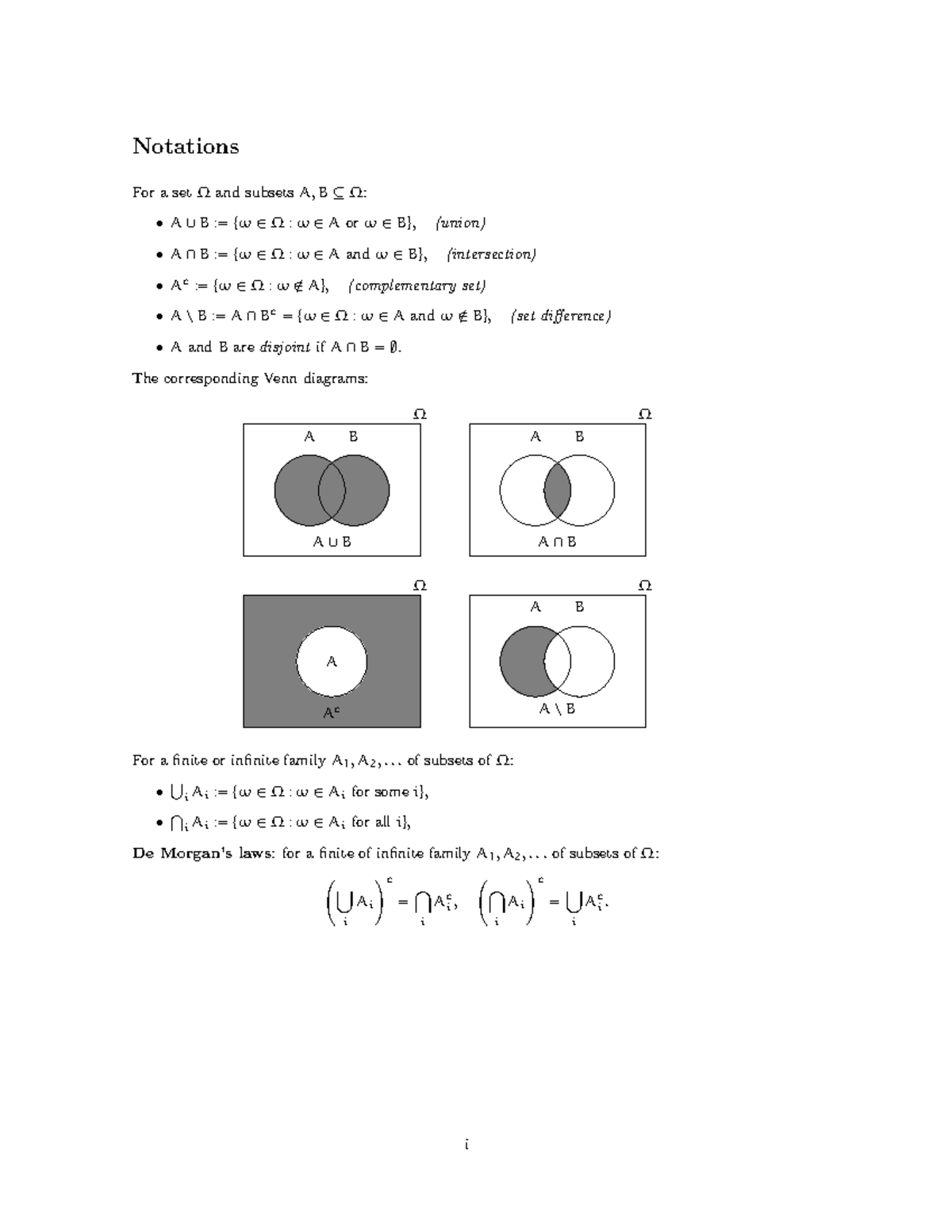 Summary of Statistical notation for LC Probability and Statistics ...