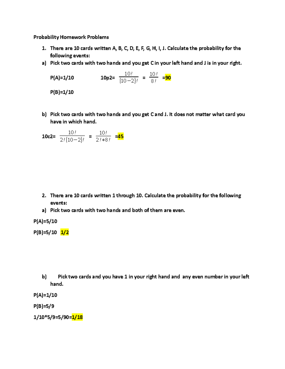 Probability Homework Problems - Probability Homework Problems There Are ...