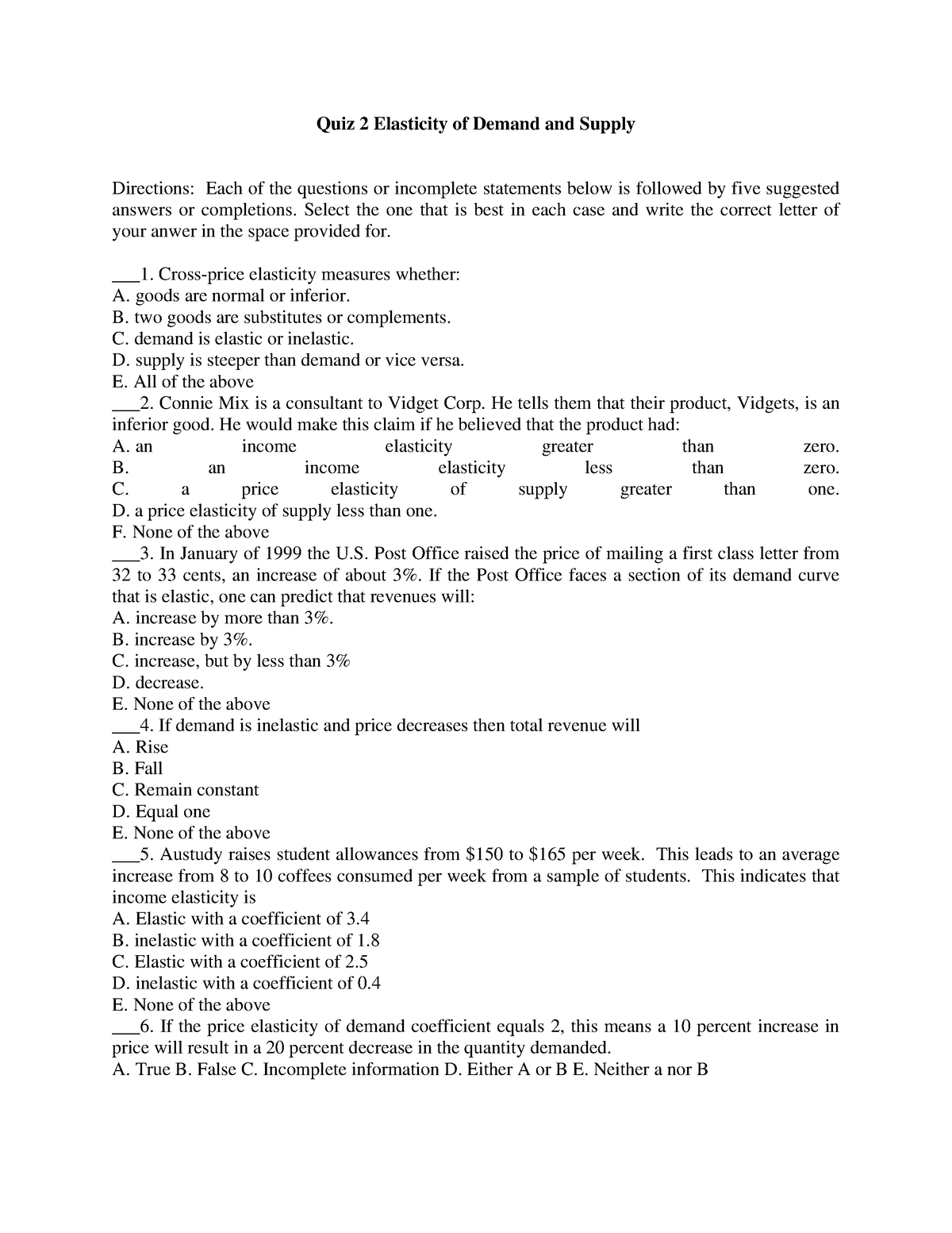 Elasticity Of Demand And Slope Of Demand Curve Are The Same