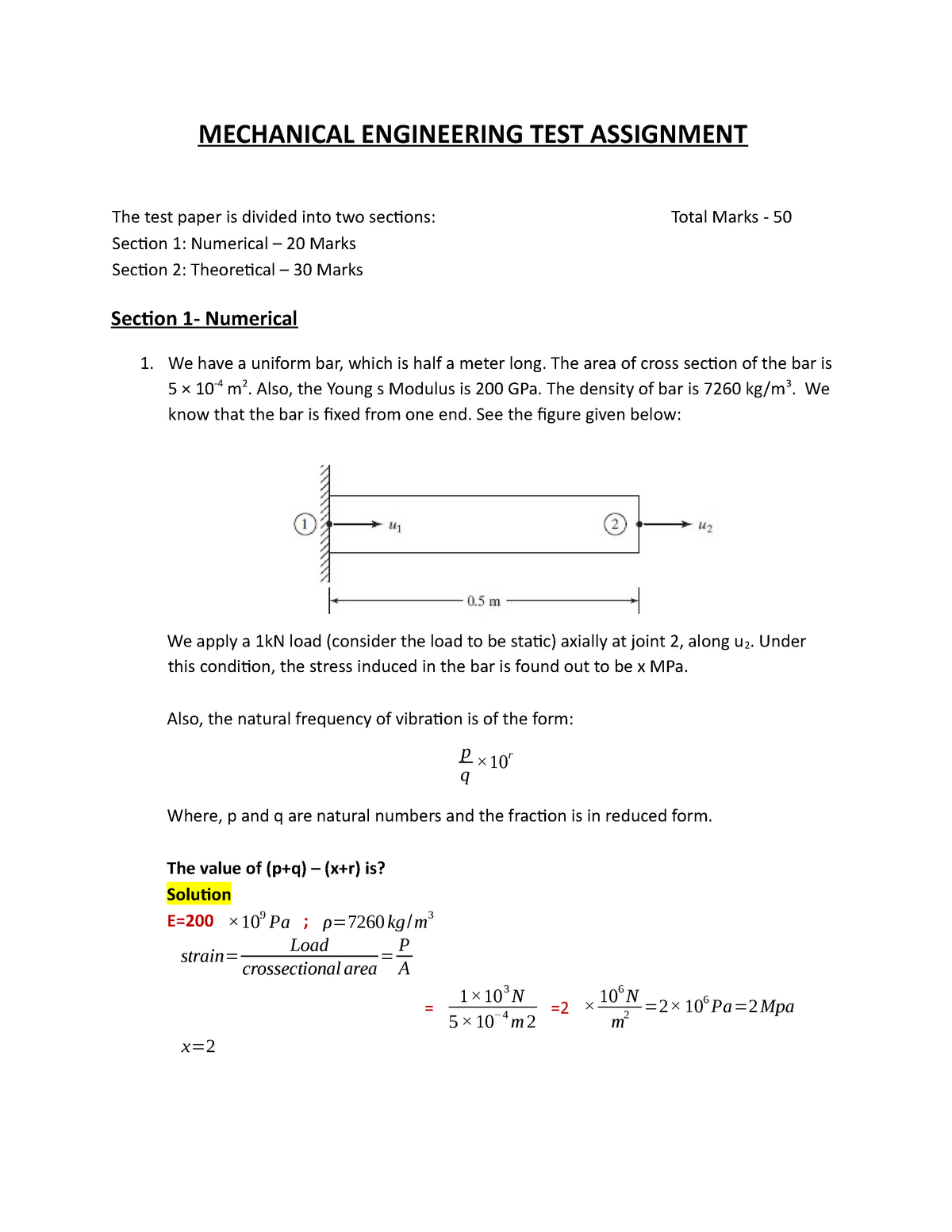 DES-1415 Test Score Report