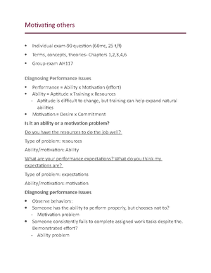 Managerial Skill Development Notes - MSD Week 1&2: Effective ...