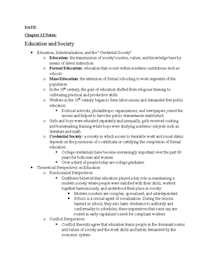 Sociology notes - includes everything on slides for soc 101 - Chapter 1 ...