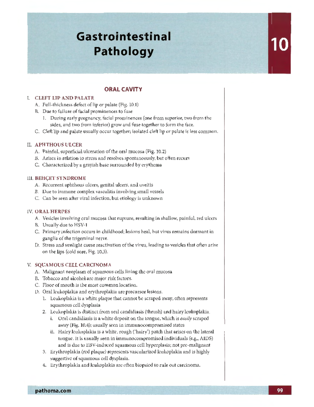 Gastrointestinal Pathology - Gastrointestinal Pathology ORAL CAVITY I ...