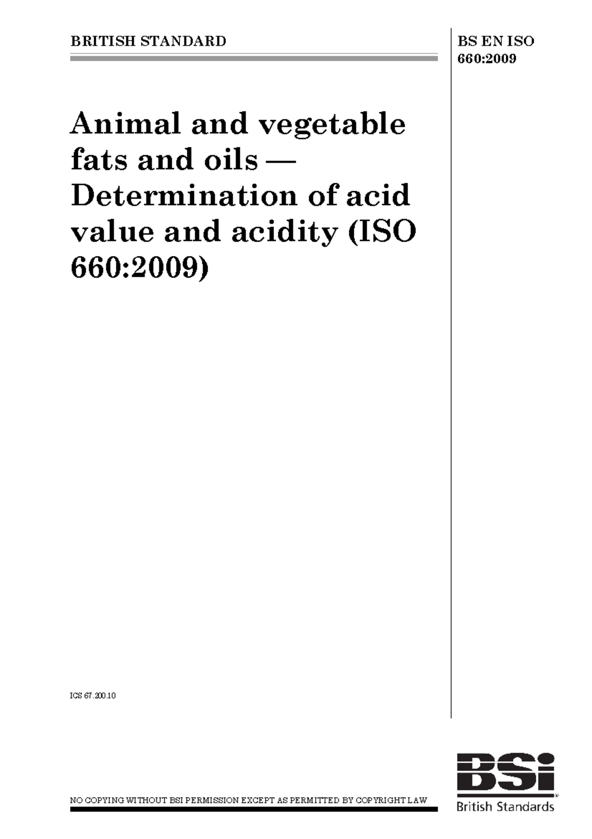 1608081005243080 - Microbiologia - BS EN ISO 660: ICS 67. NO COPYING ...