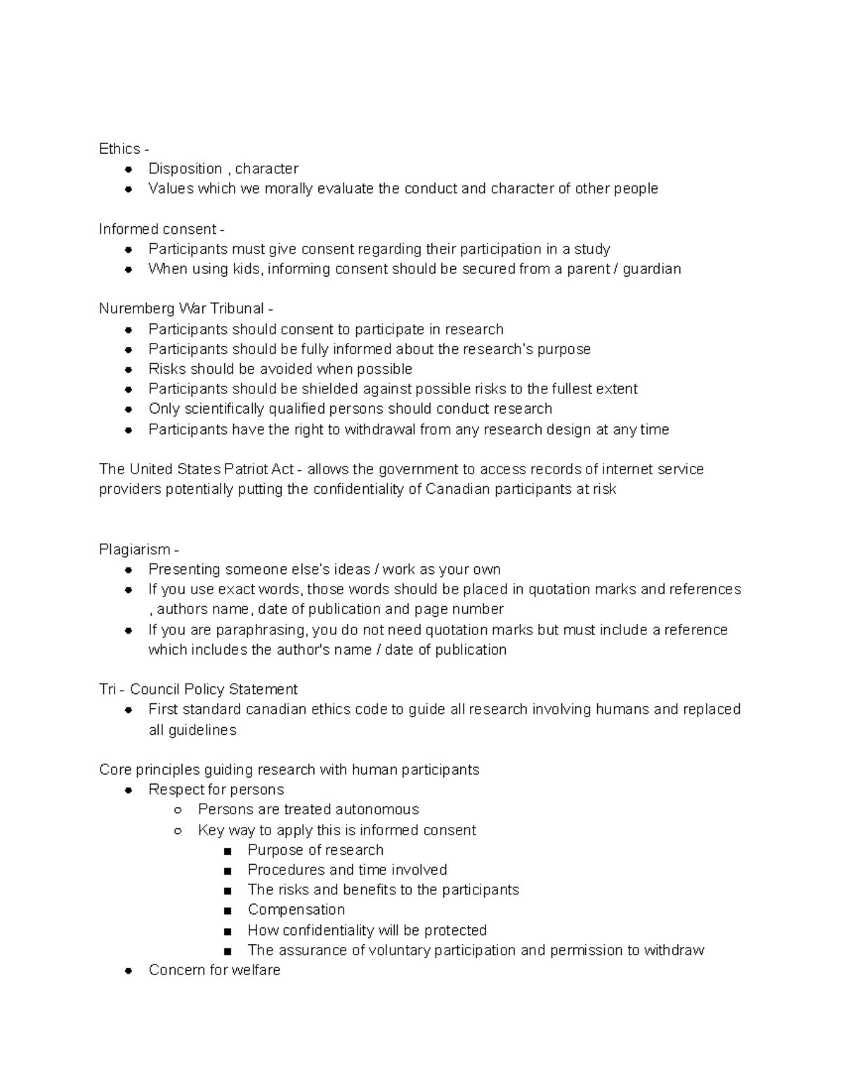 Copy of unit 3 - Notes. - Ethics - Disposition , character Values which ...