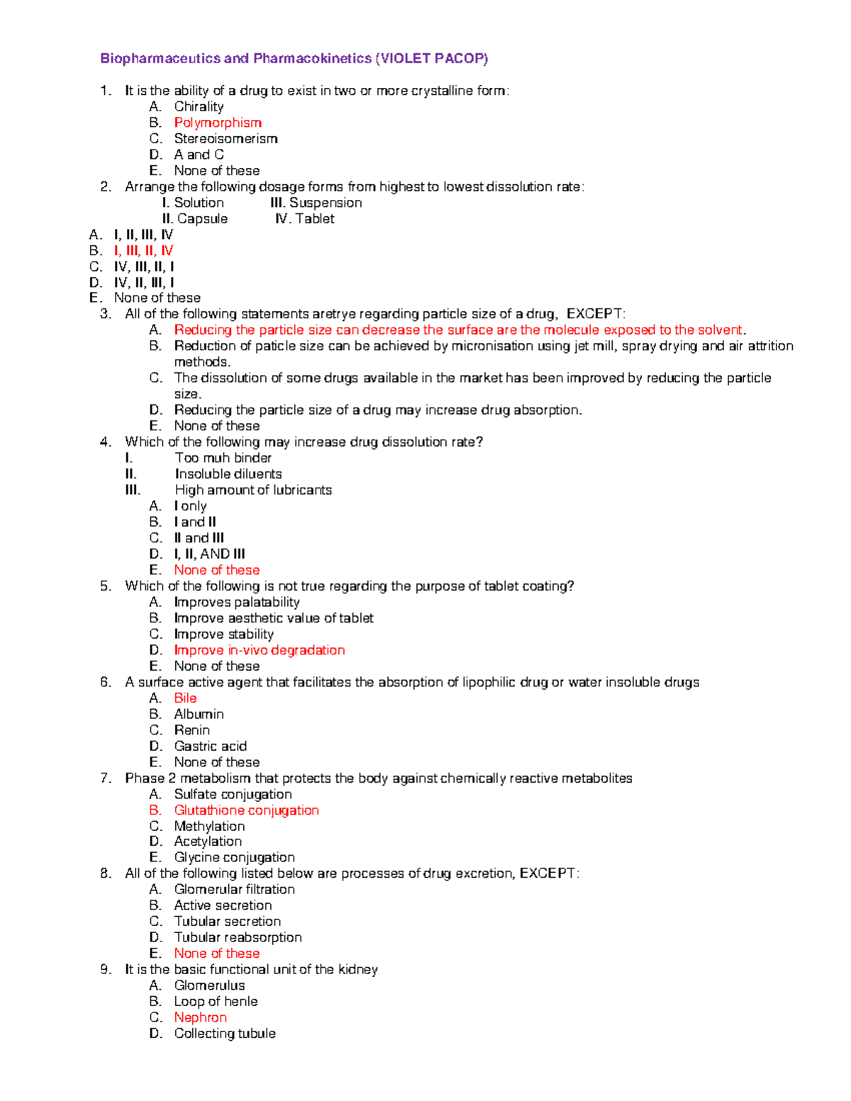 Biopharmaceutics- Violet- Pacop - Biopharmaceutics And Pharmacokinetics ...