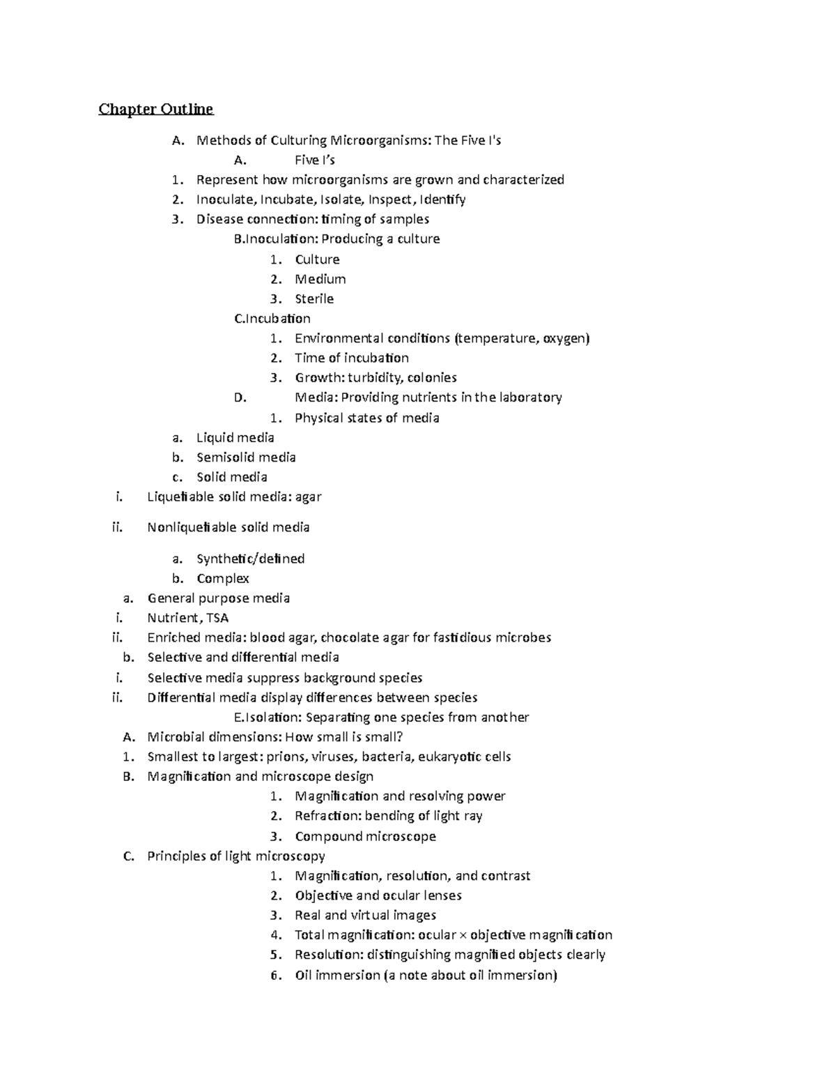 Chem Chapter 20 Mc Graw Hill - Chapter Outline A. Methods of Culturing ...