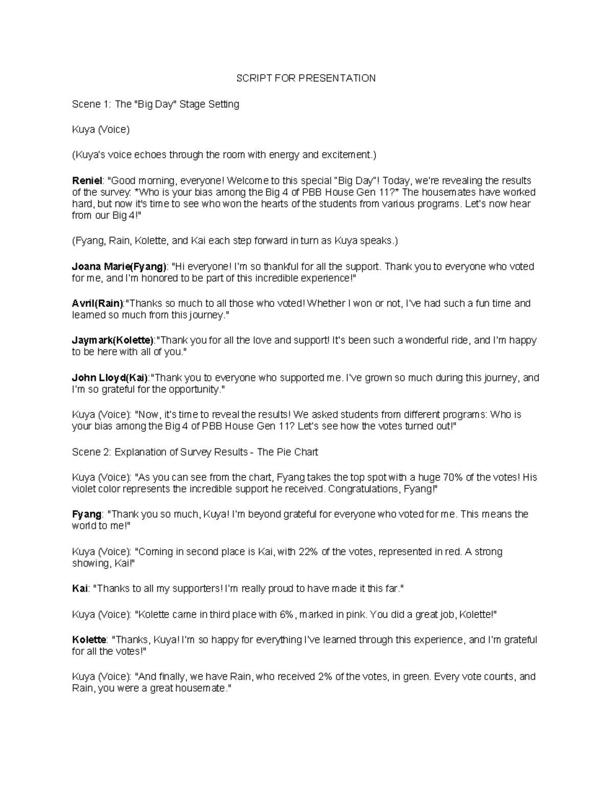 Script Of Group 4Math - hajajsisjsh - SCRIPT FOR PRESENTATION Scene 1 ...
