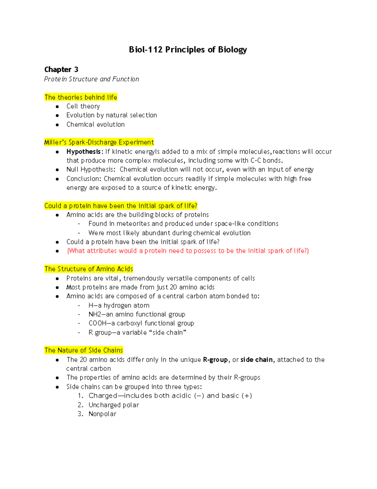 Biol-112 Principles of Biology Chapter 3 - Biol-112 Principles of ...