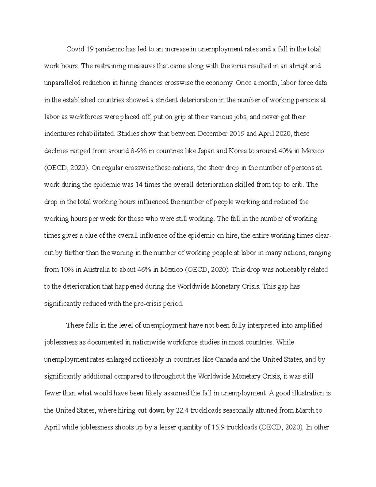 Pandemic Final - Assignment - Covid 19 pandemic has led to an increase ...