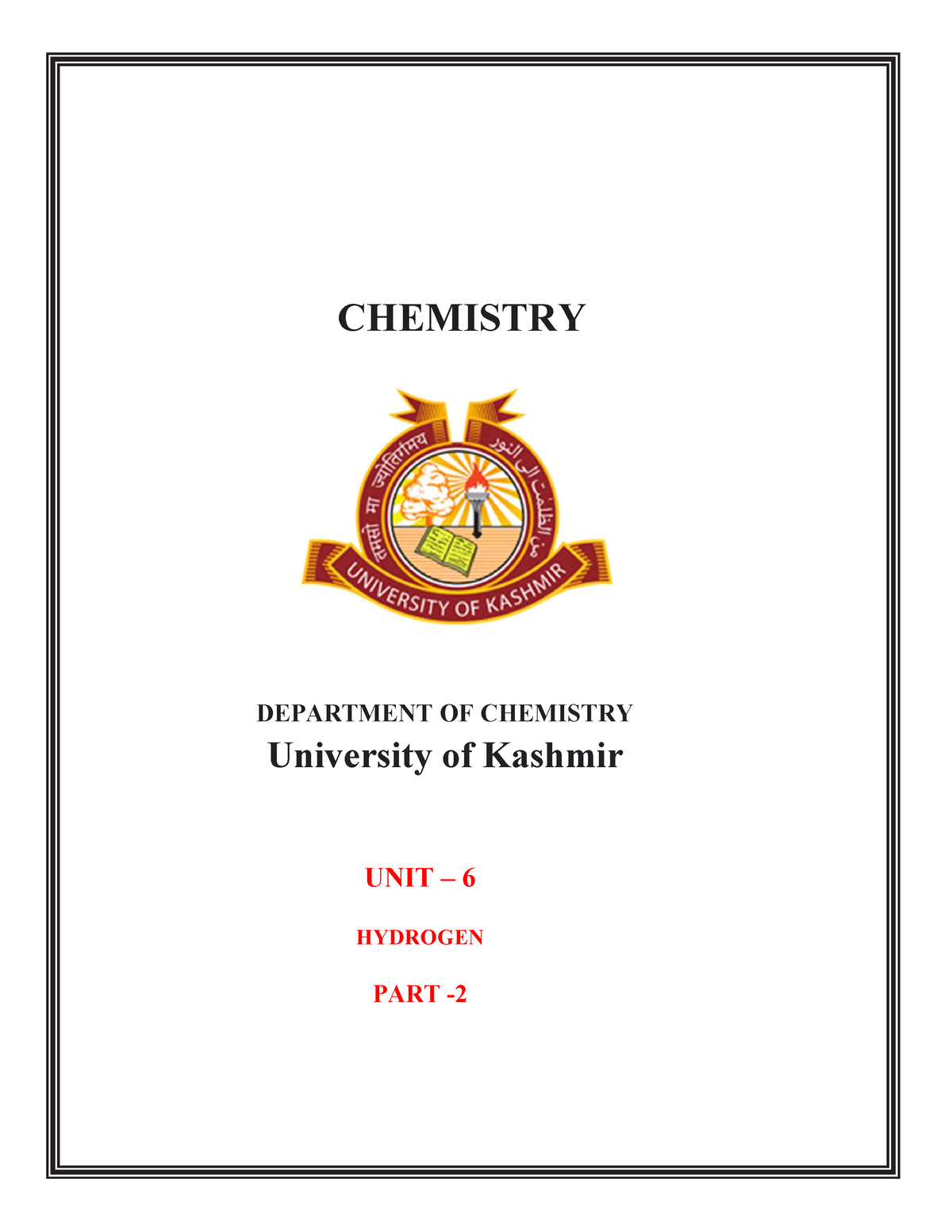 assignment of chemistry for bsc 1st year