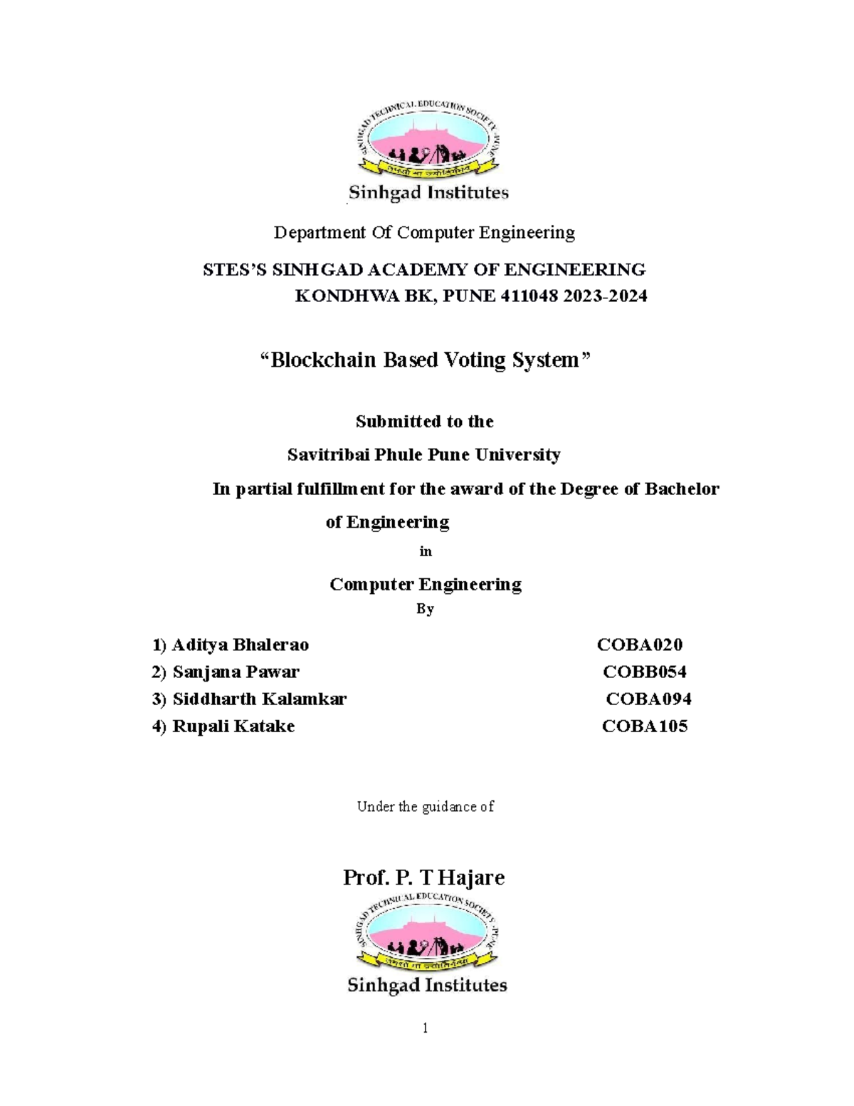 BT MINI - BT report - . Department Of Computer Engineering STES’S ...