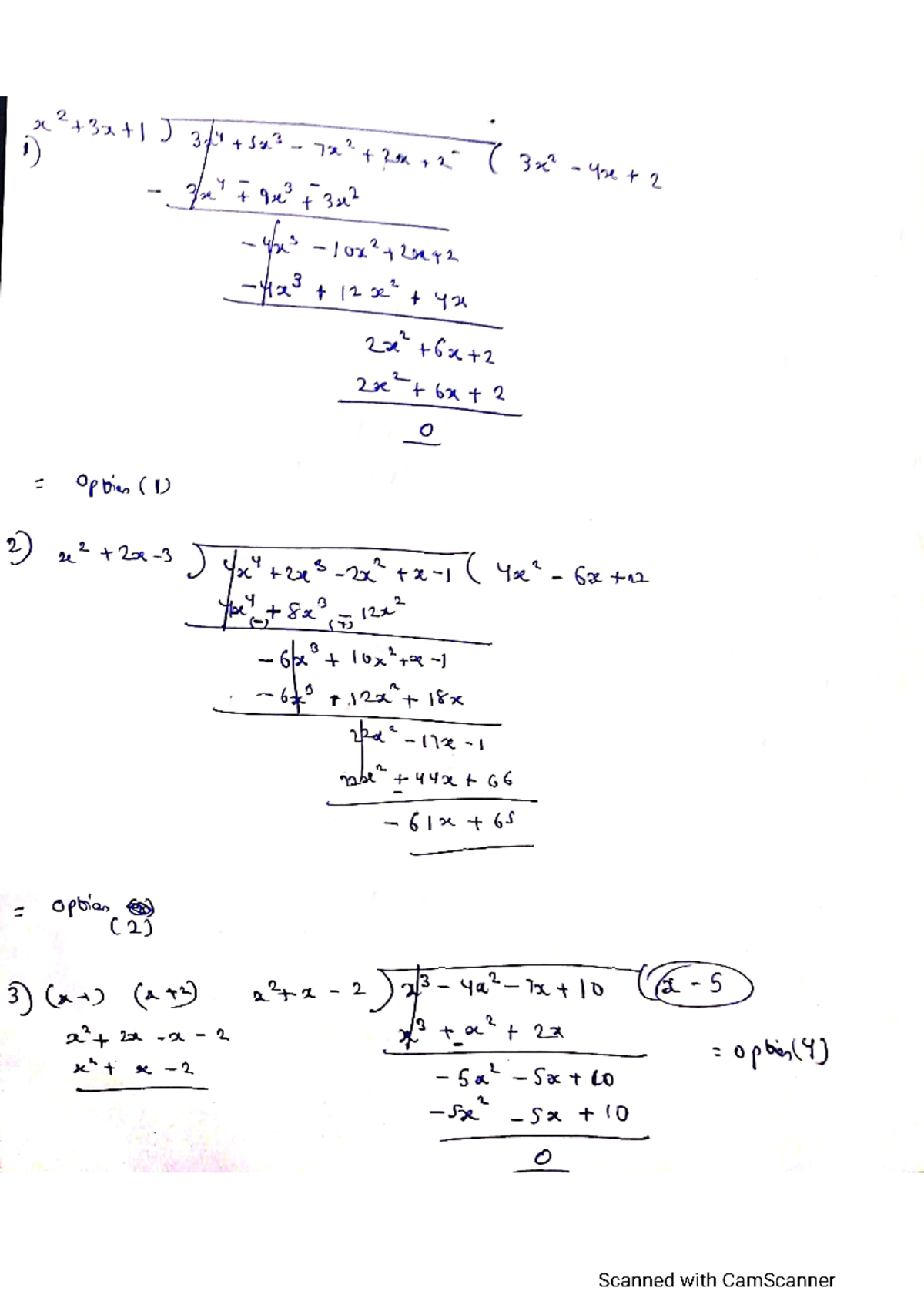 Surprise Test on Polynomials, Chandra SP102, Sourish Roy - Masters of ...
