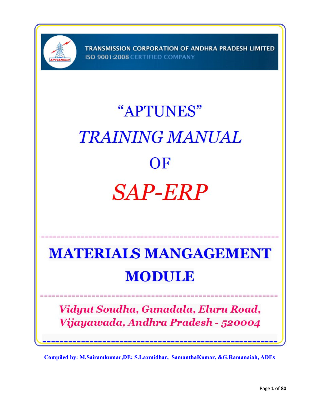 Intro To SAP MM Module - SAP Materials Management - Compiled By: M,DE ...