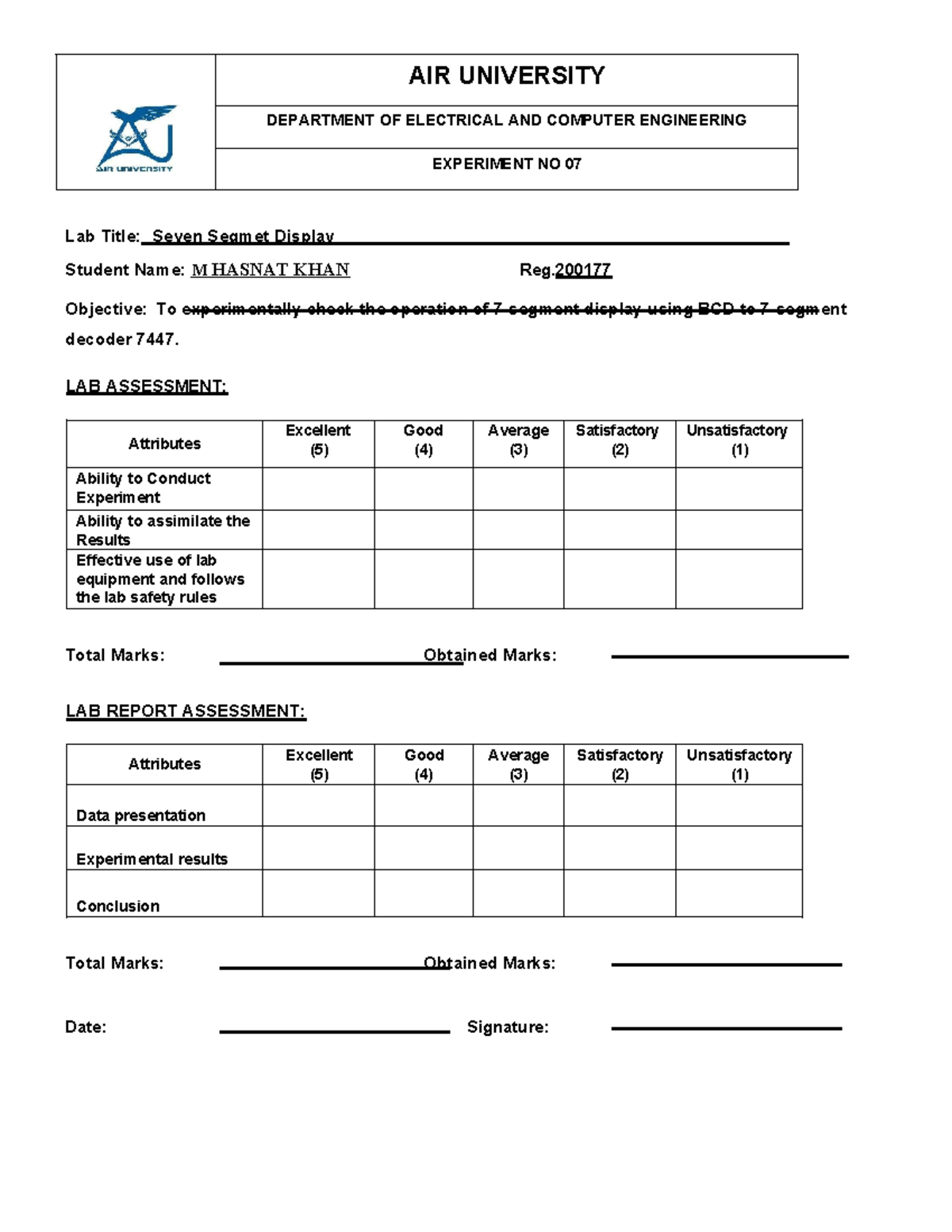 2001 77-M Hasnat KHAN-LAB 07-converted - AIR UNIVERSITY ...