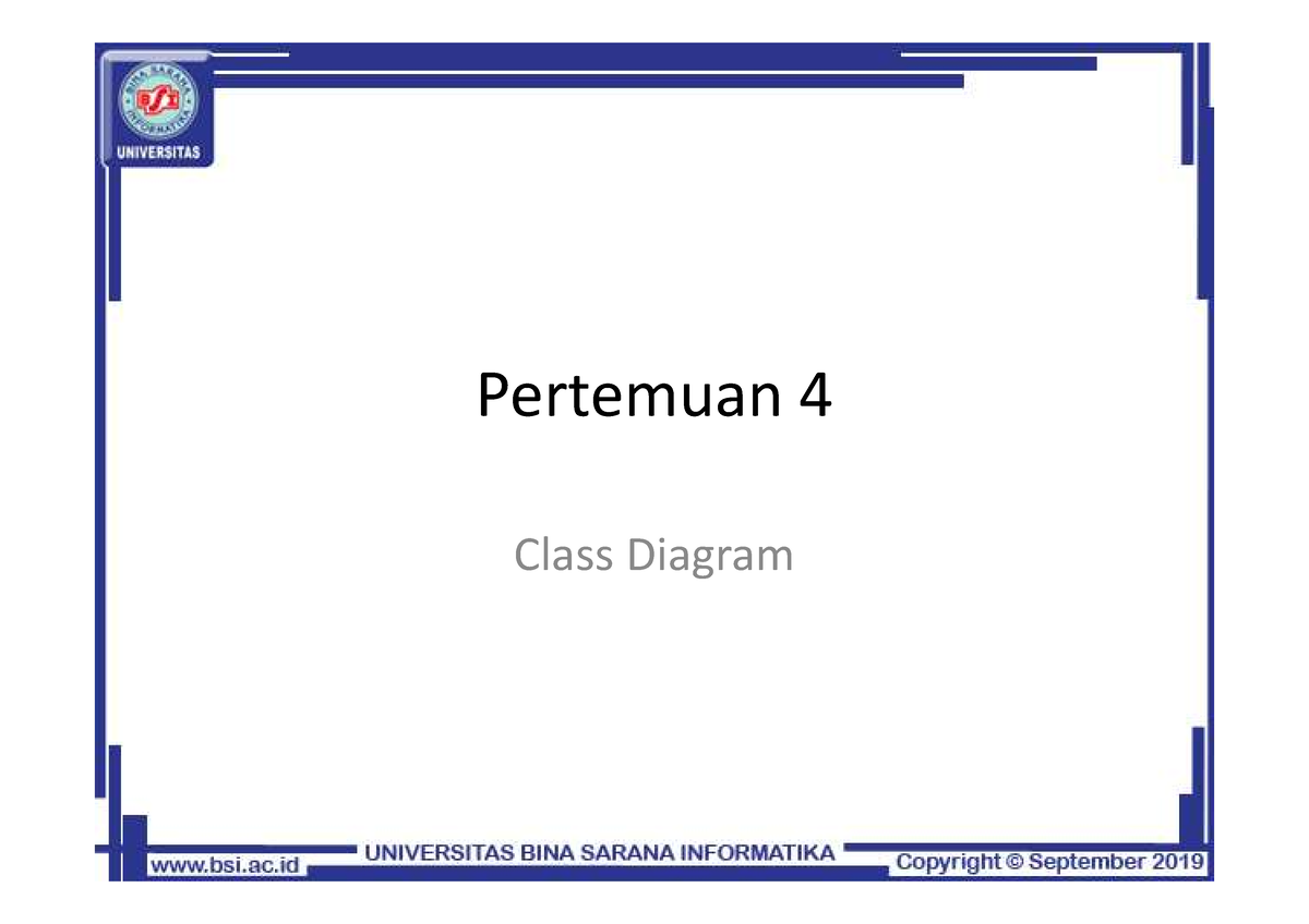 4. Class Diagram - Universitas Bina Sarana Informatika Lecture Note 3nd ...