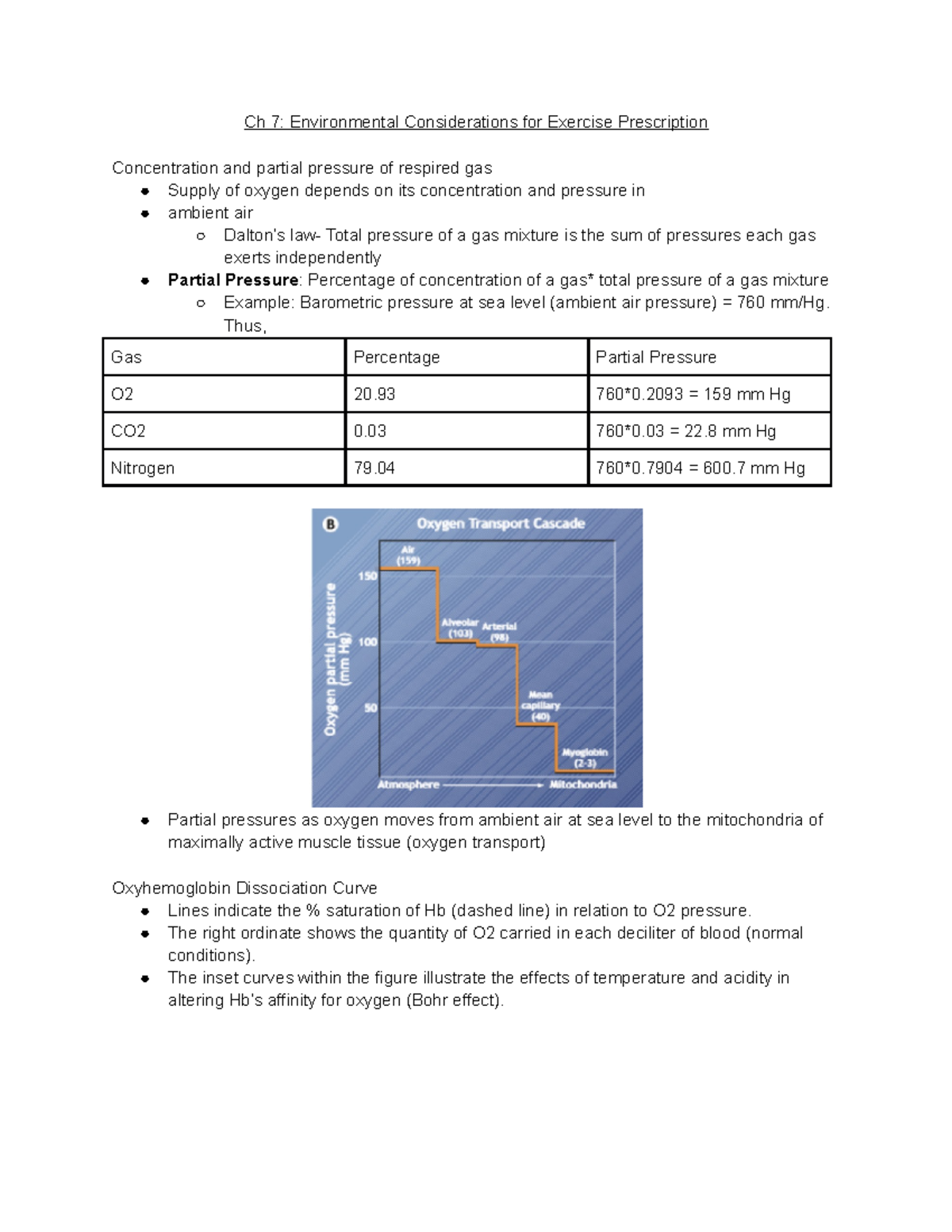 Exercise Testing and Prescription: Exam 4 notes - Ch 7: Environmental ...