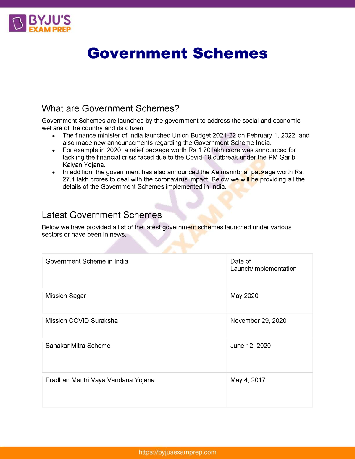 Government Schemes Upsc Notes 43 - Government Schemes What Are ...