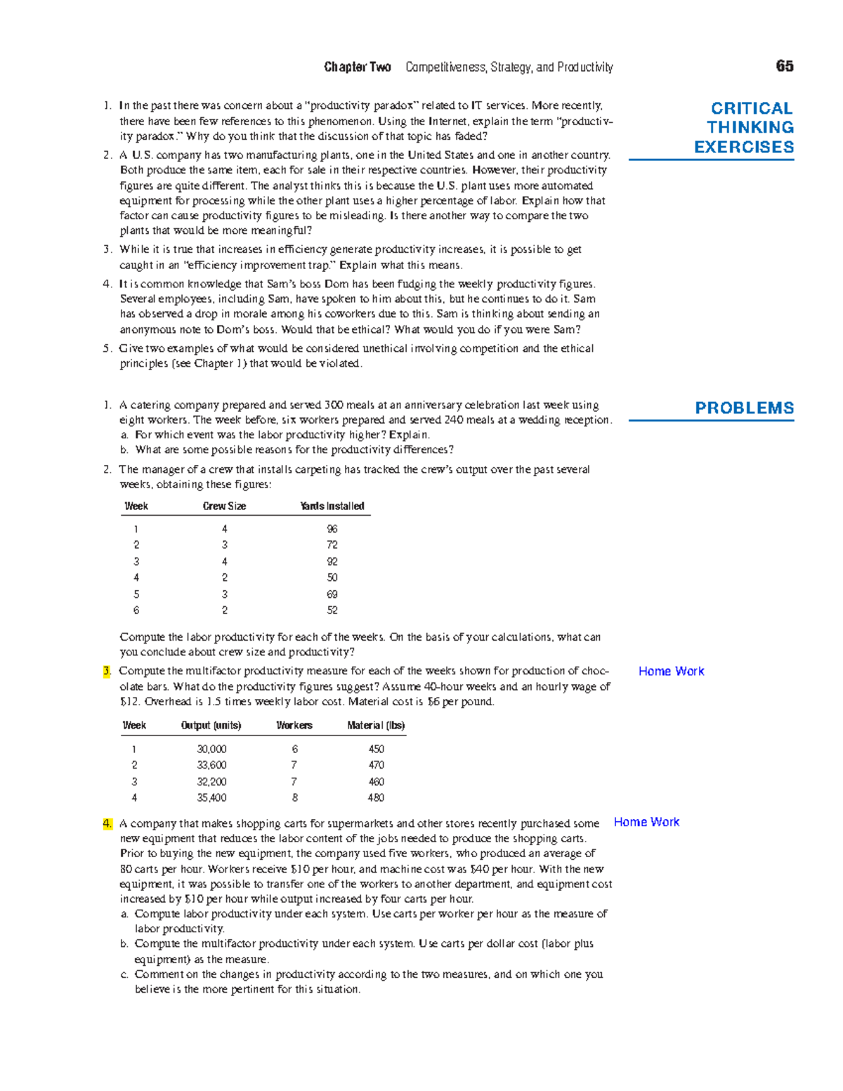 Productivity math - Practice papers - Chapter Two Competitiveness ...