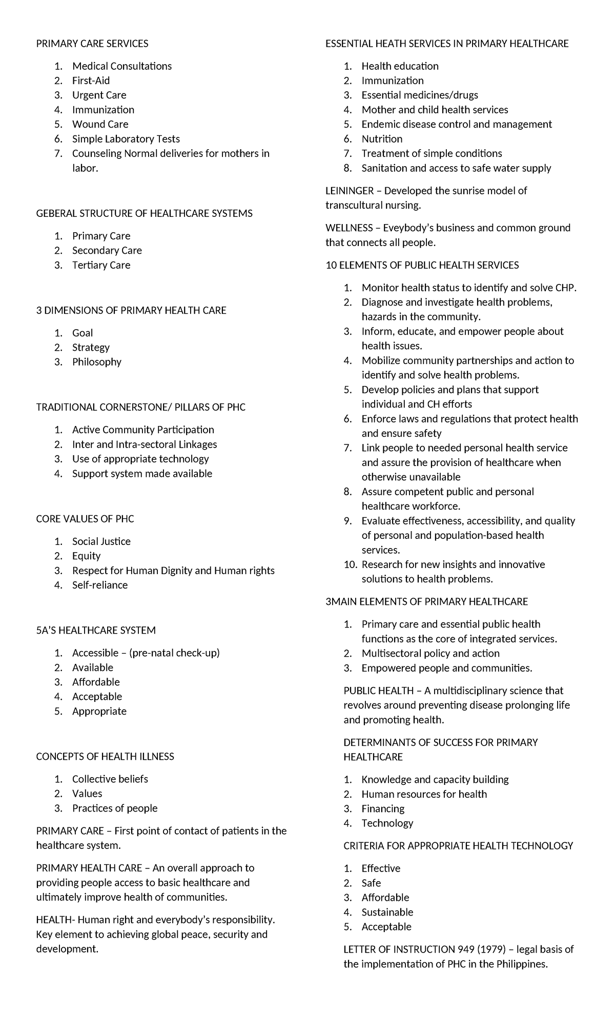 Primary Services Unit PRIMARY CARE SERVICES Medical Consultations