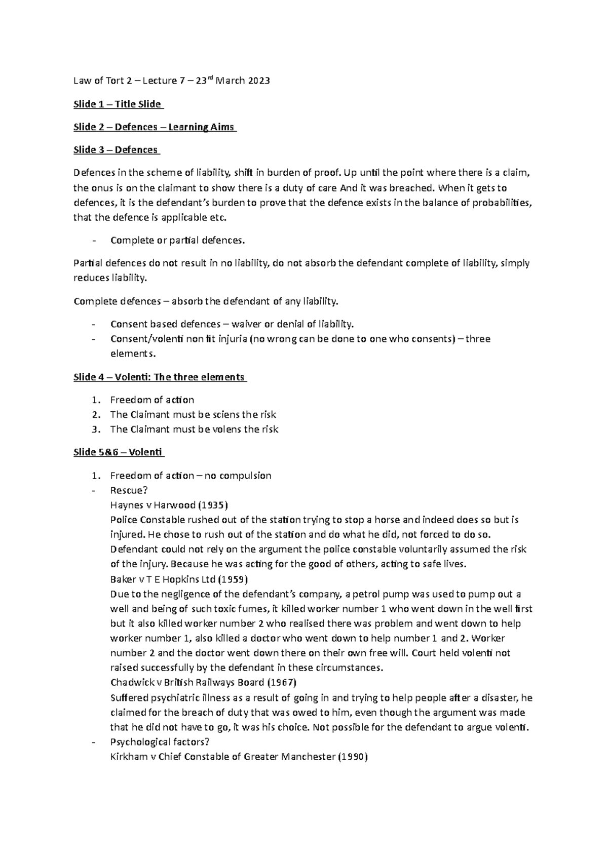 law-of-tort-2-lecture-7-law-of-tort-2-lecture-7-23rd-march-2023