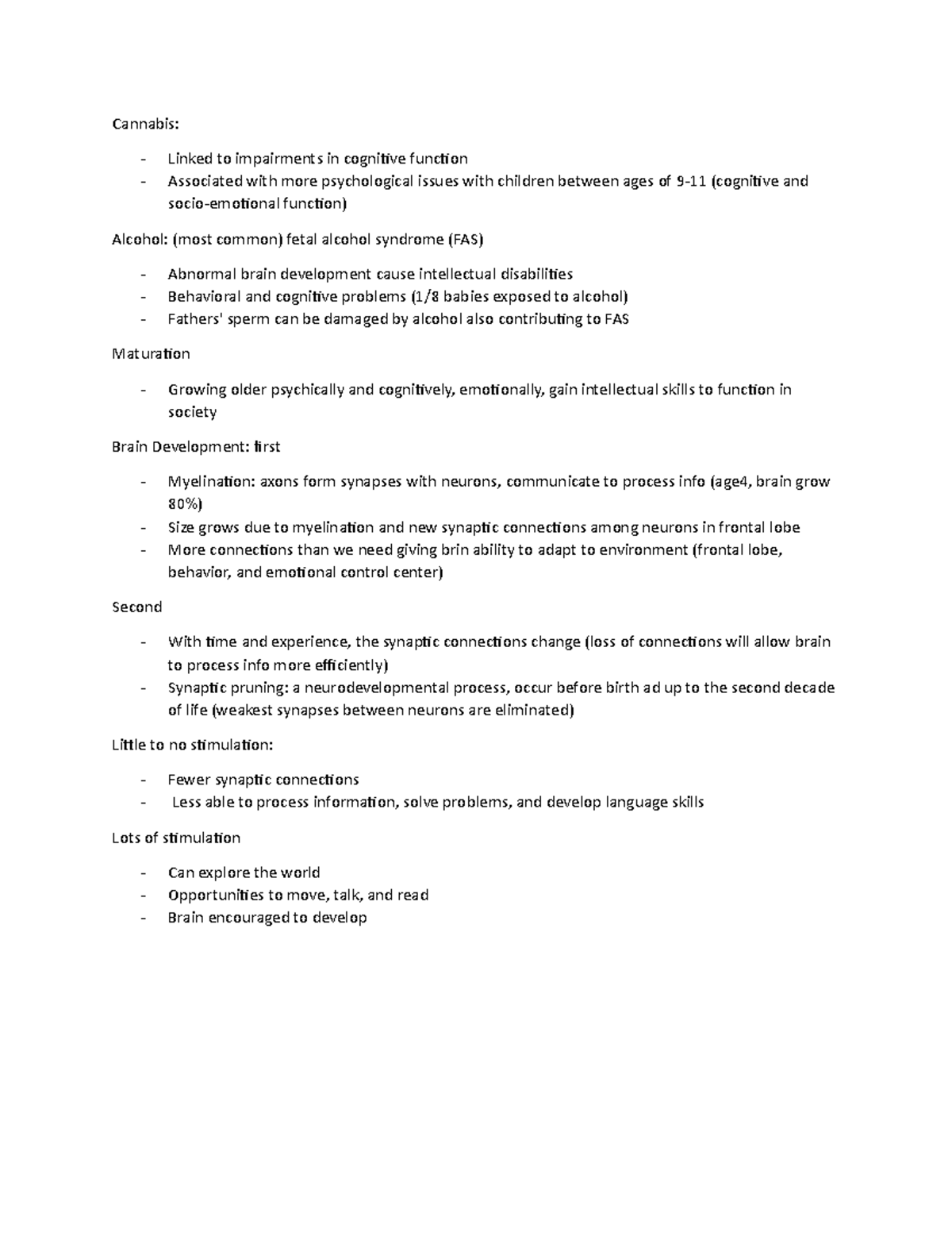 Notes 6 - Cannabis: Linked to impairments in cognitive function ...