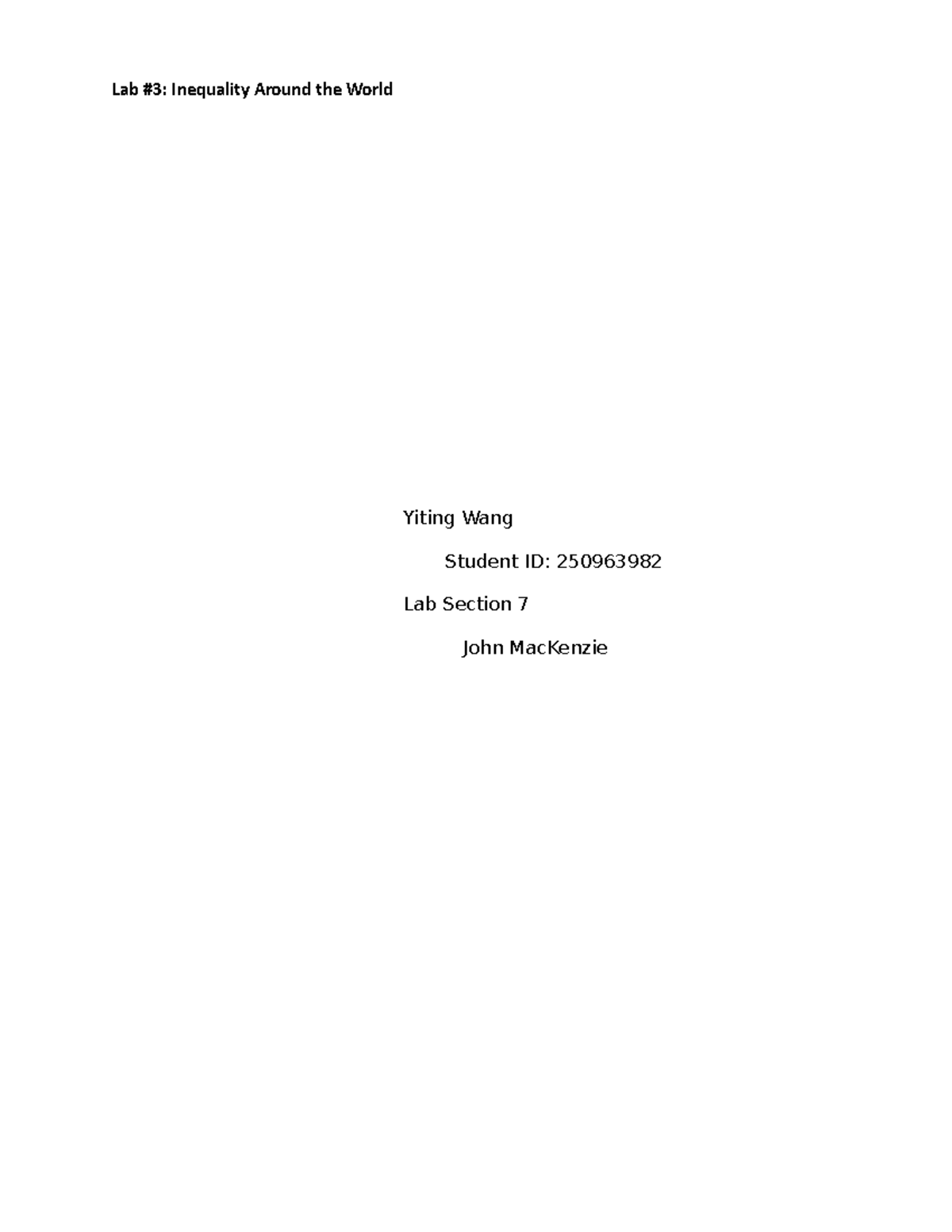 Geography lab3 - The course material - Yiting Wang Student ID ...