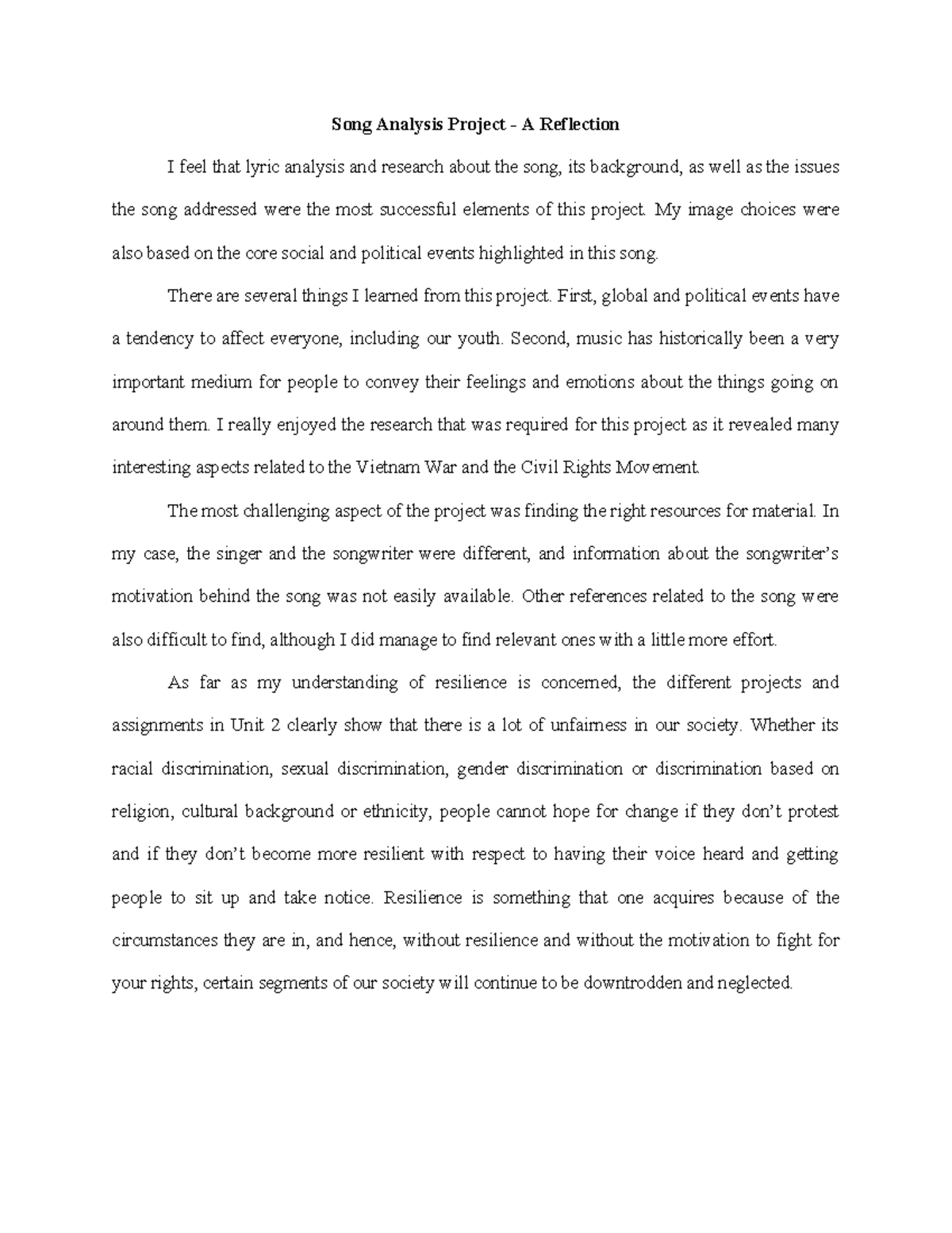 Song Analysis Project - A Reflection - My image choices were also based ...