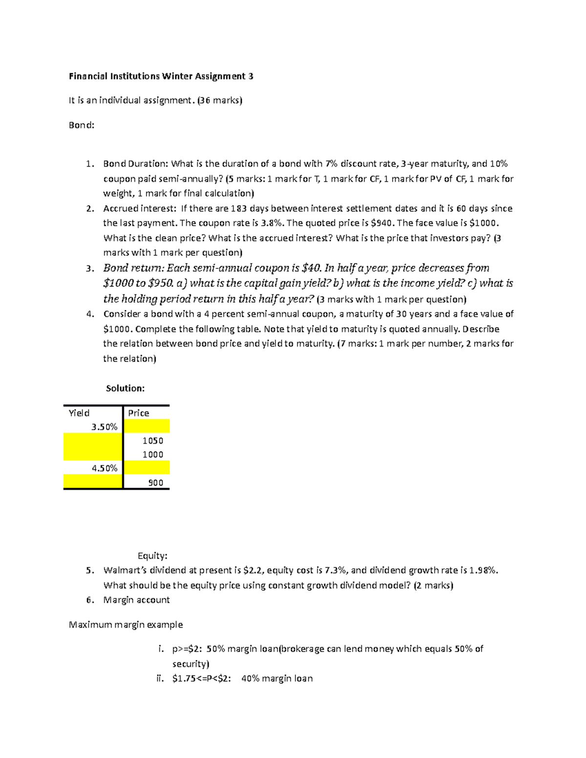 Financial institution assignment 3 v3 - Financial Institutions Winter ...