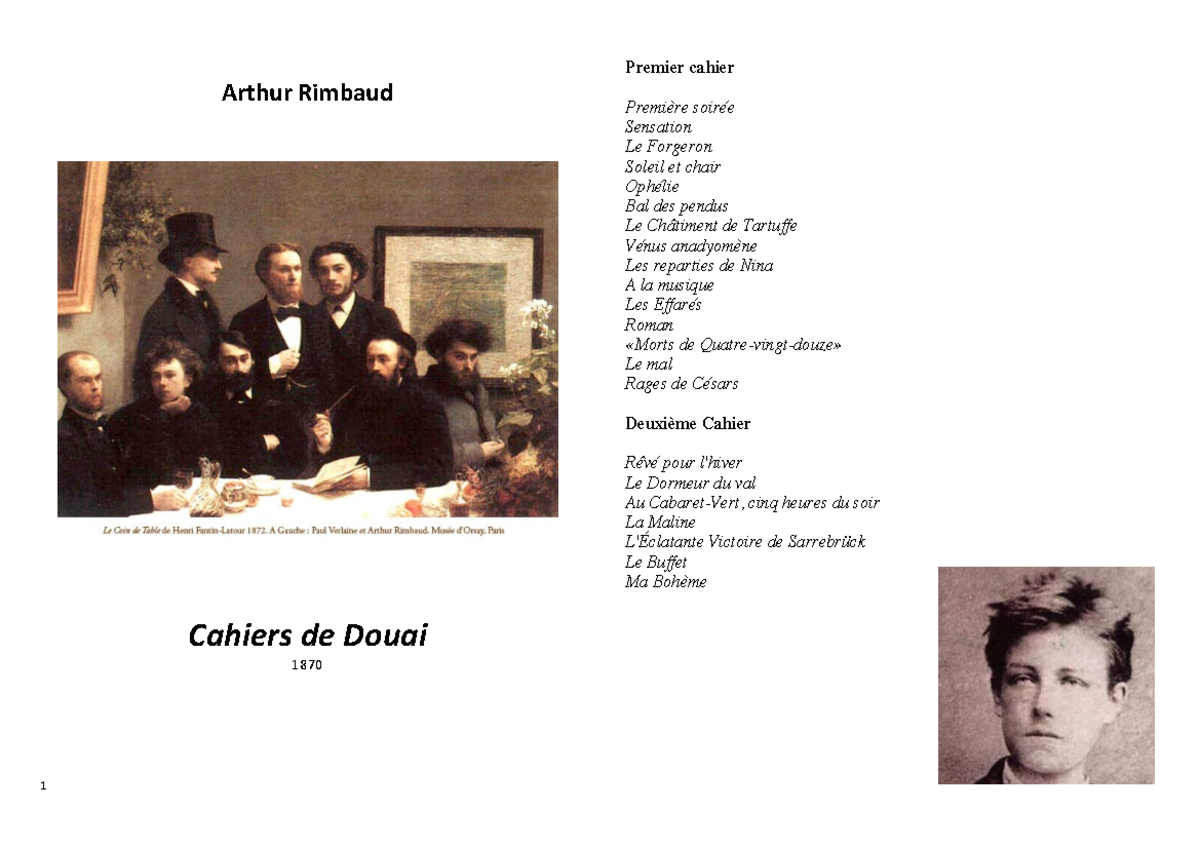 Les Cahiers De Douai Texte Intégral Pdf Gratuit
