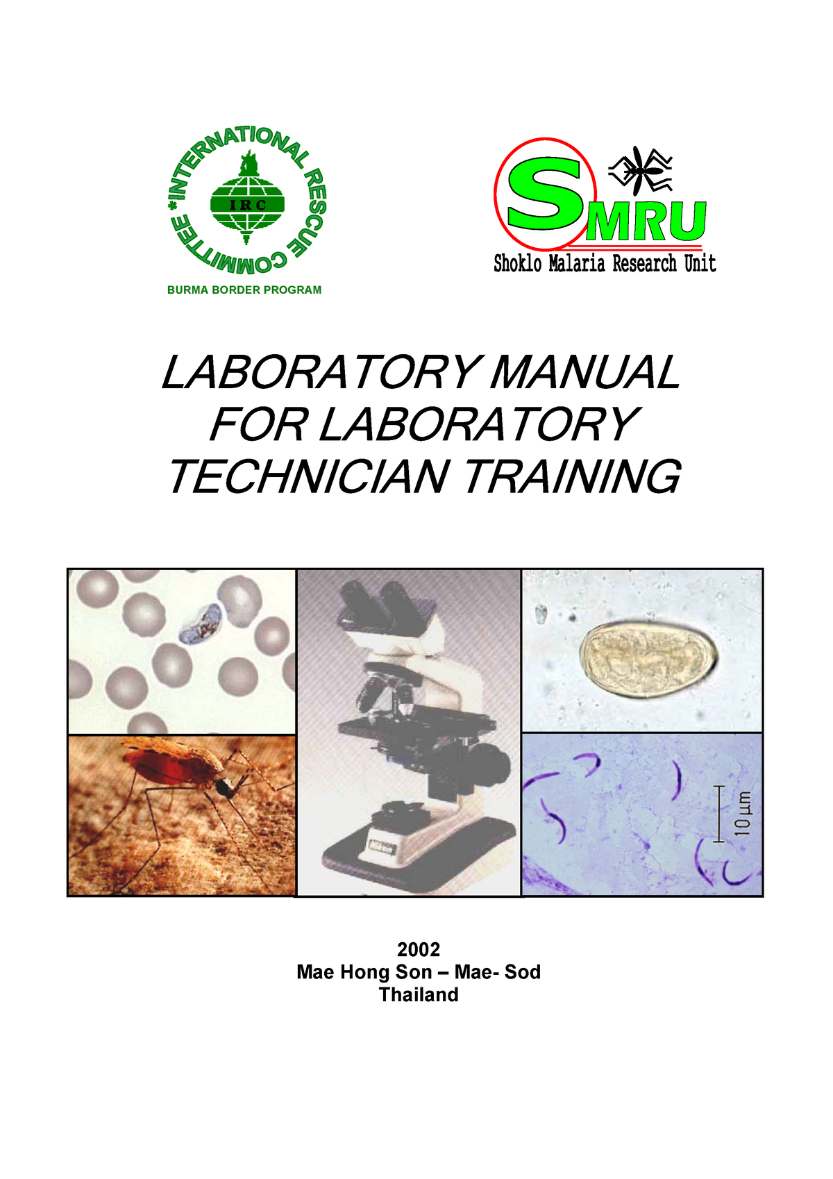 Laboratory Technician Training Manual - BBUURRMMAA BBOORRDDEERR ...