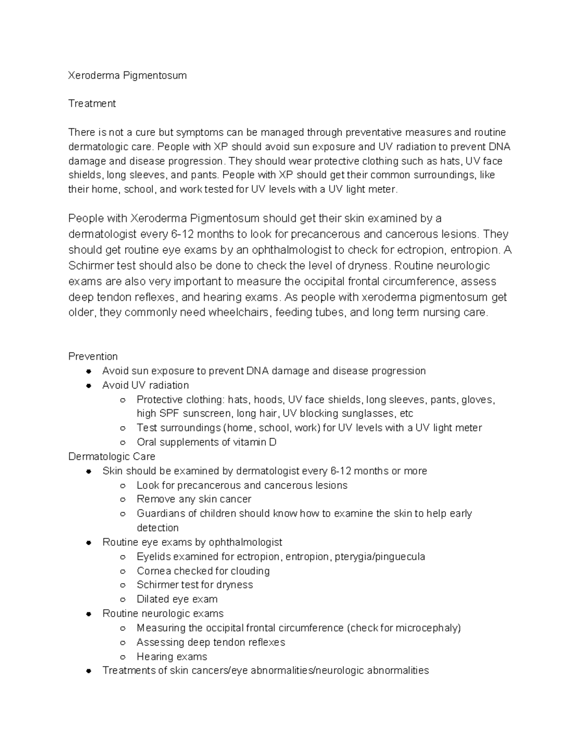 Xeroderma Pigmentosum - Xeroderma Pigmentosum Treatment There is not a ...
