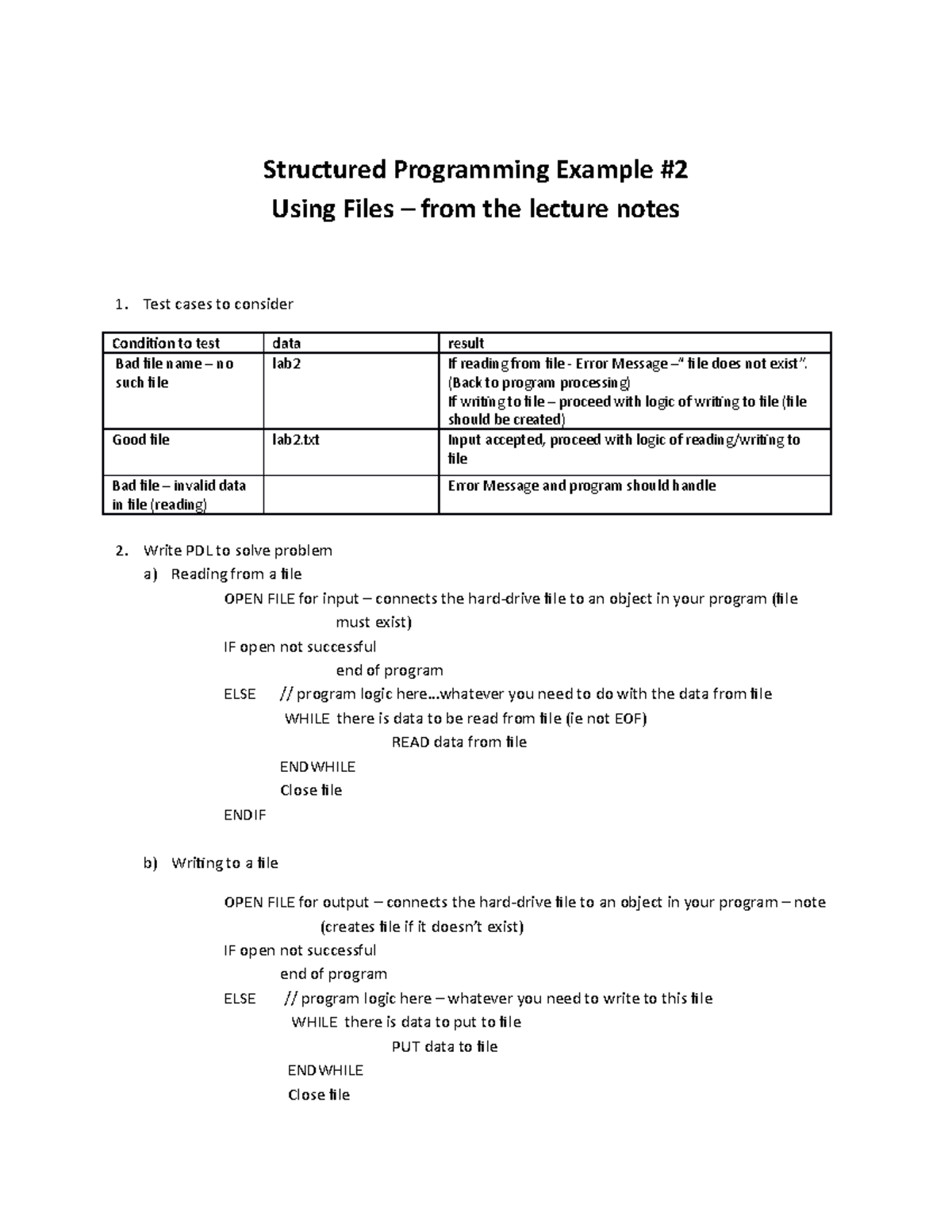 Structured programming - using files - Structured Programming Example ...